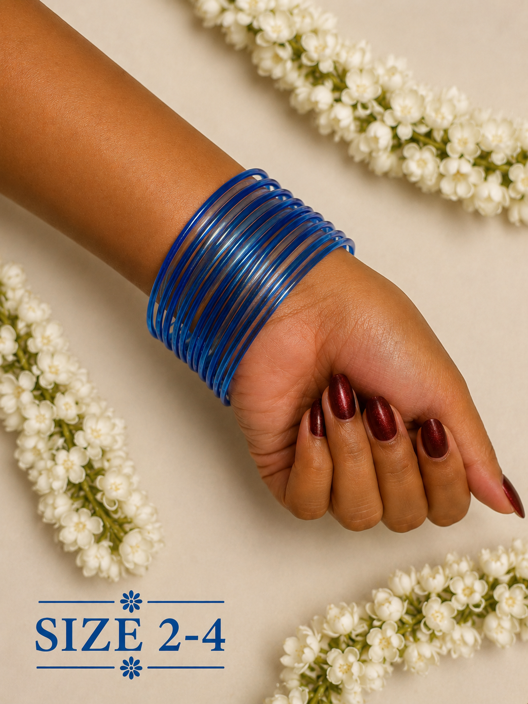 Blue Glass Bangles - Astra by Ash 