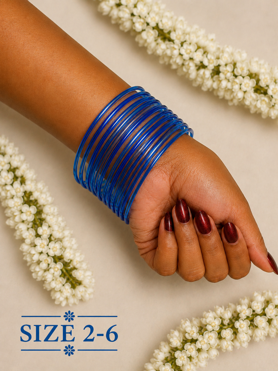 Blue Glass Bangle - Astra by Ash 