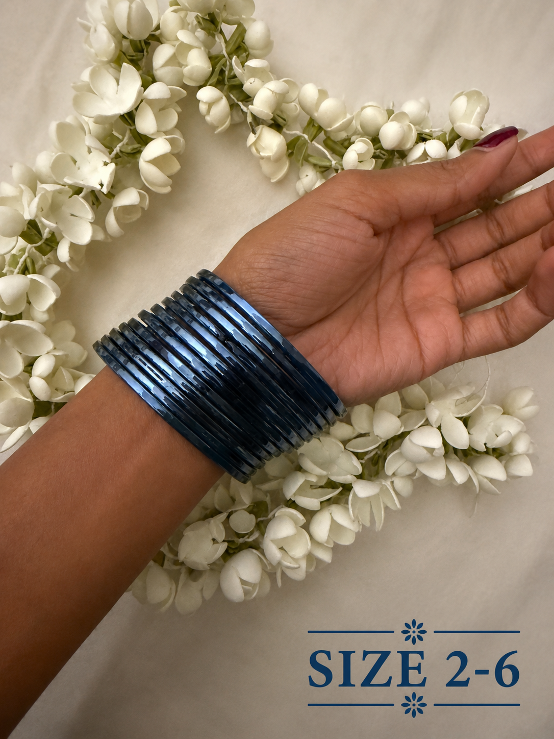 Blue Glow Glass Bangles - Astra by Ash
