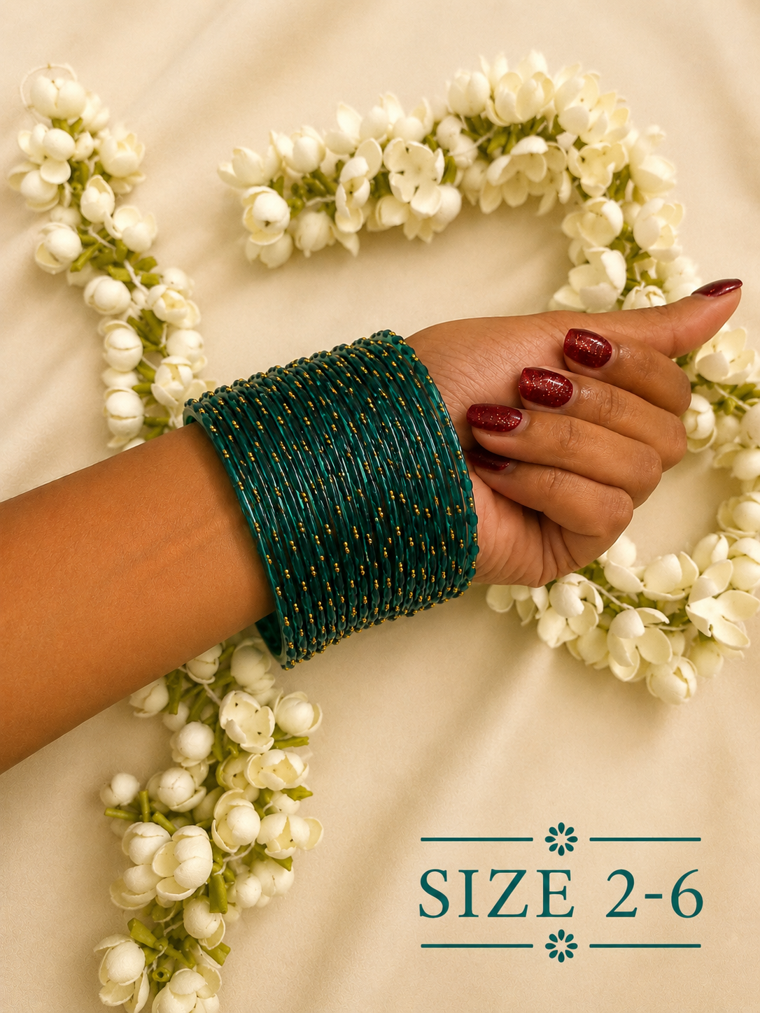 Peacock Glow Glass Bangle - Astra by Ash