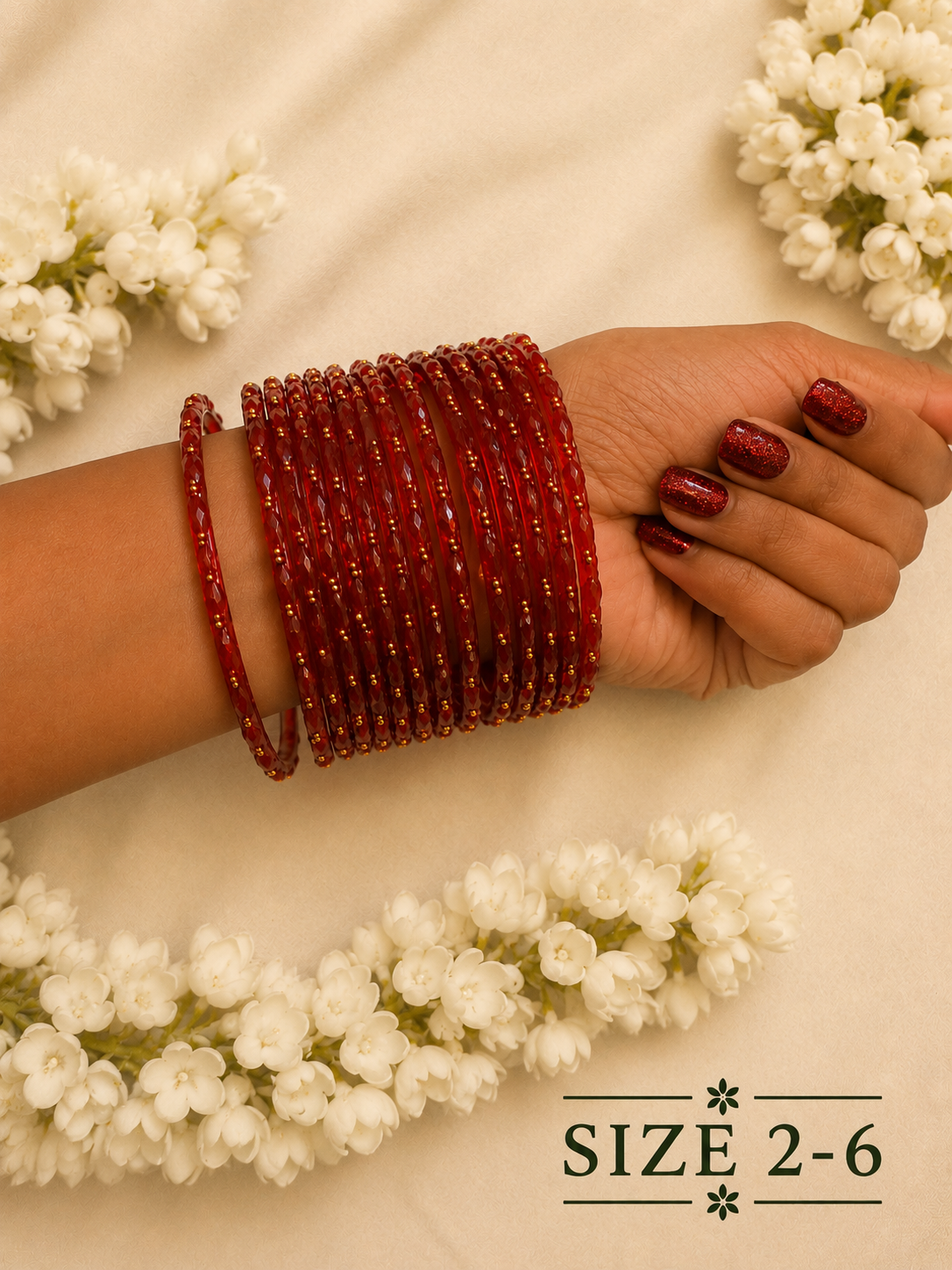 Royal Red Glass Bangle - Astra by Ash