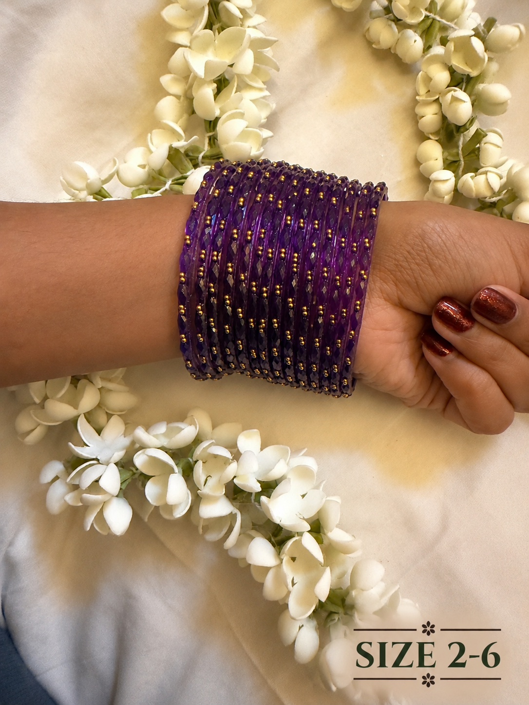 Royal Amethyst Glass Bangles - Astra by Ash 