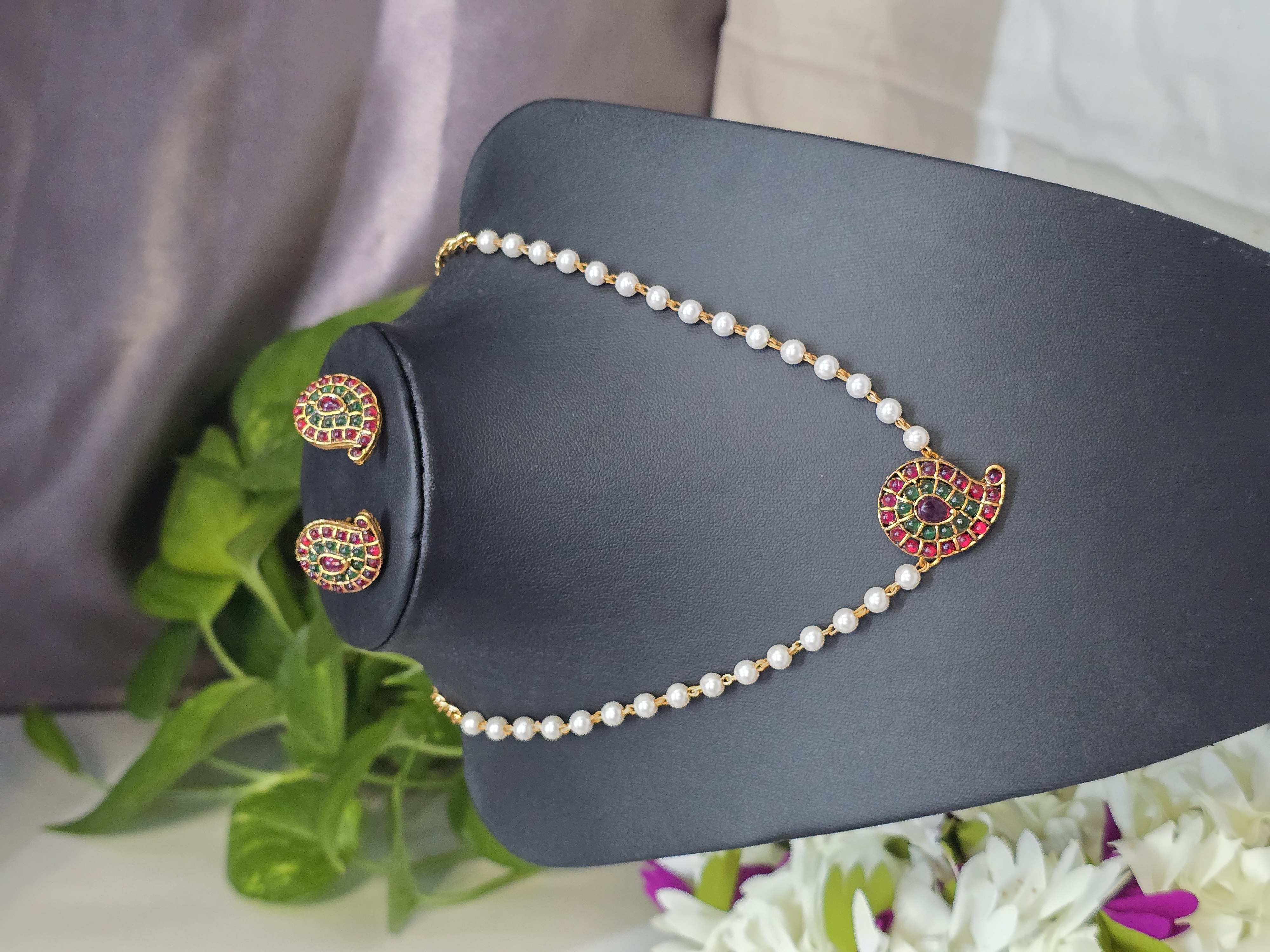 Mrinal Colourful Pearl Chocker Set - Astra by Ash 