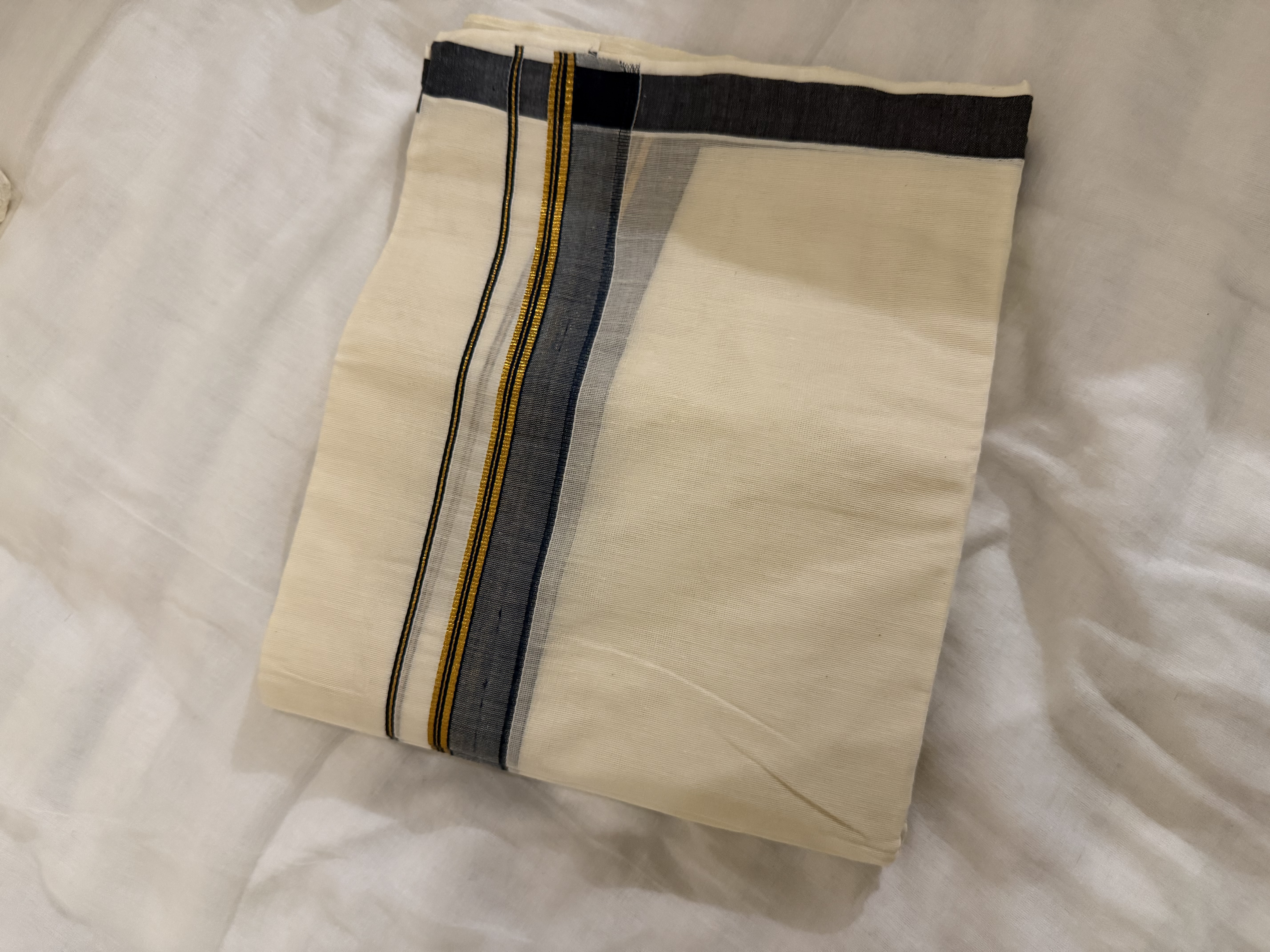 Blue Kasavu Double Mundu