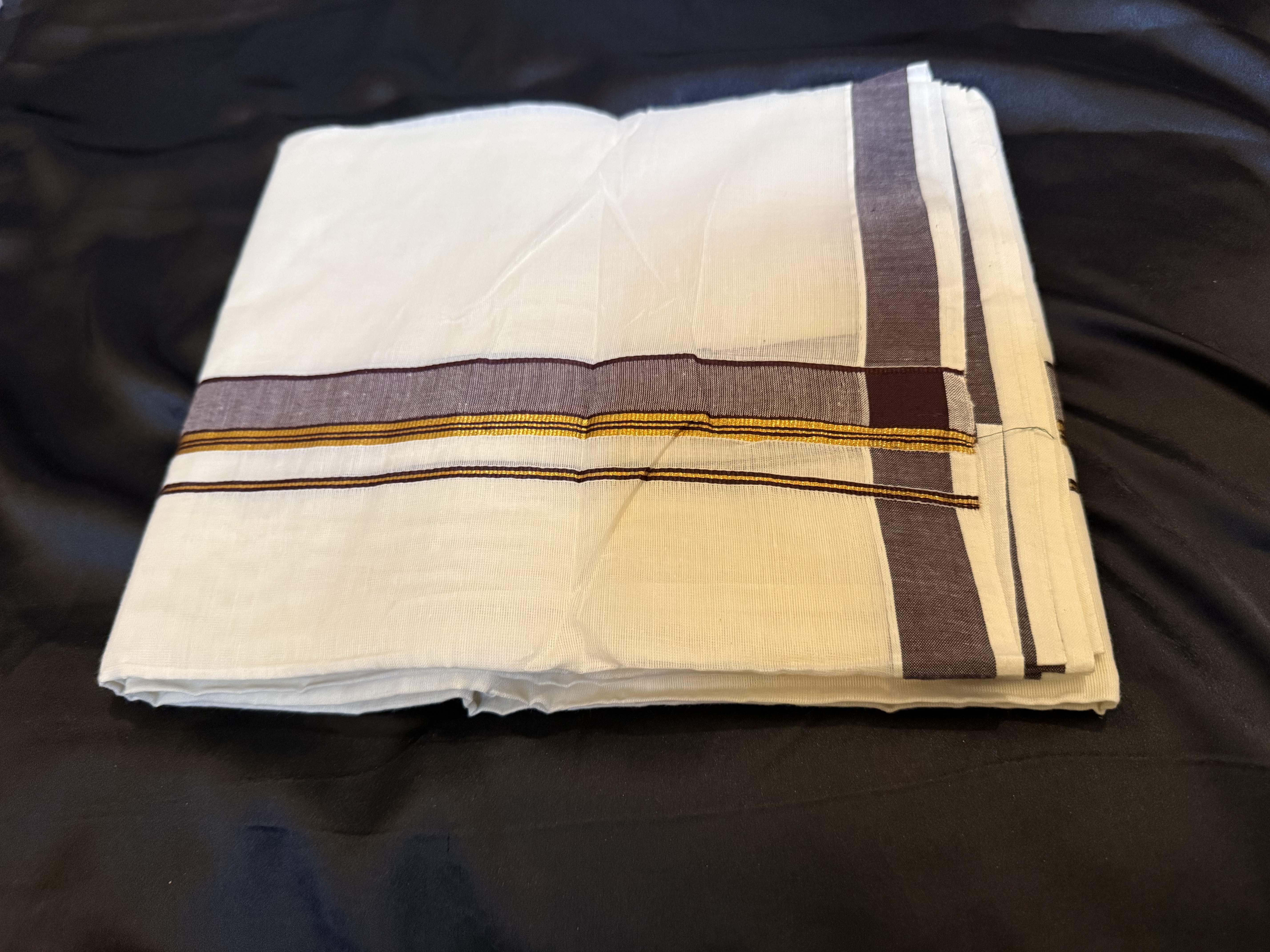 Royal Brown Kasavu Double Mundu