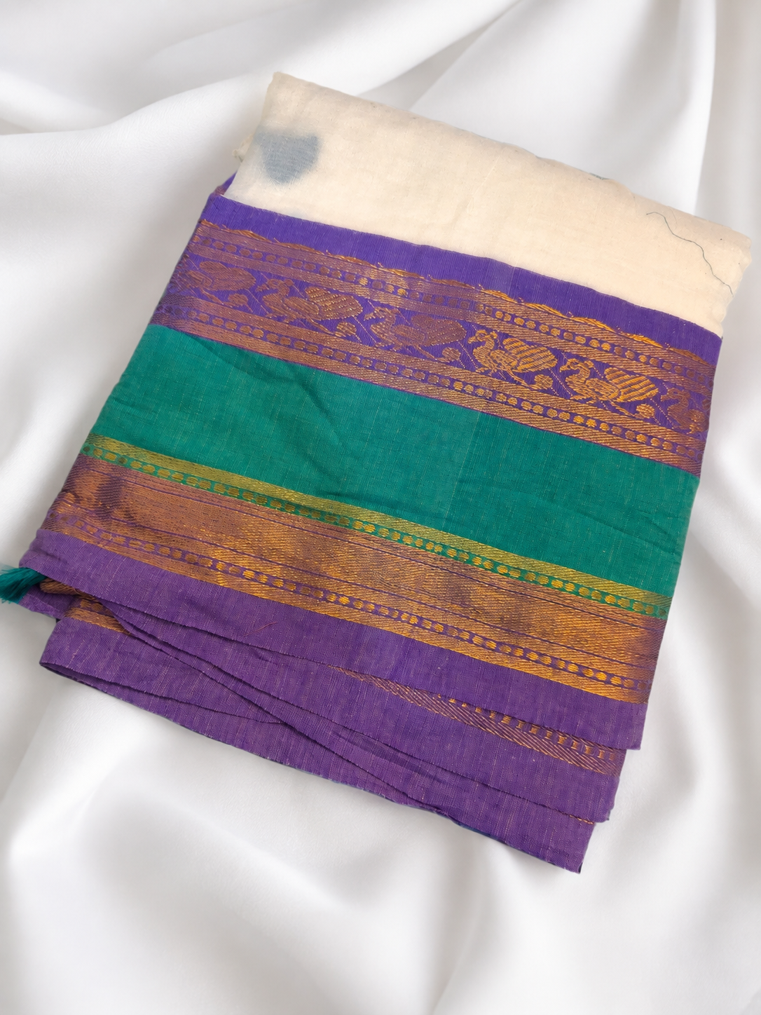 Violet Breeze Ready-to-Wear Mulcotton Saree