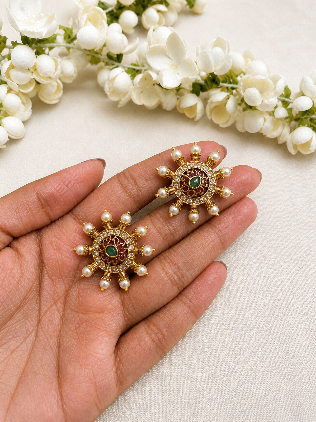     Nakshatra Pearl Studs - Astra by Ash 