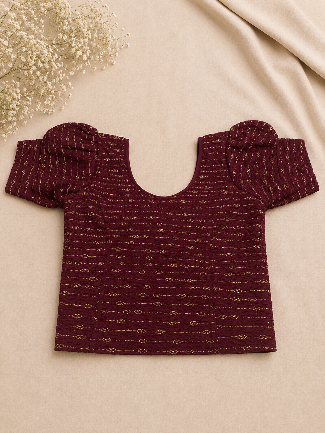 Maroon Stretchable Blouse