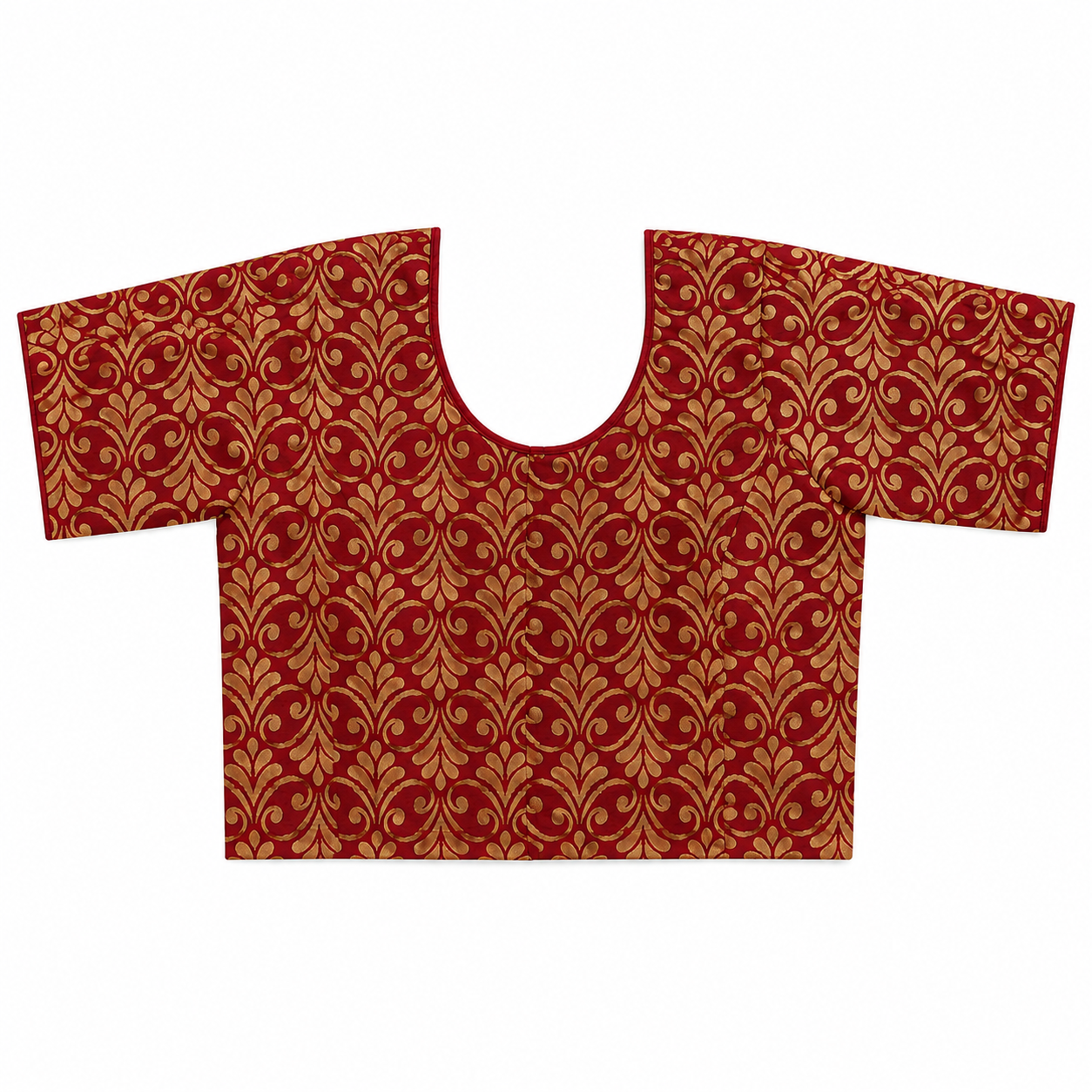 Red & Gold Vine Stretchable Blouse