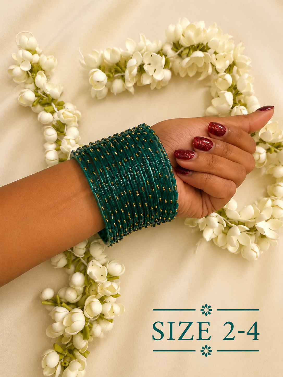 Peacock Glow Glass Bangles - Astra by Ash