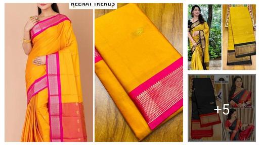 Traditional Yeola  Paithani Cotton Silk Saree with running blouse peice  Color Black And Red