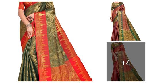 Banarasi silk saree with jacquard blouse