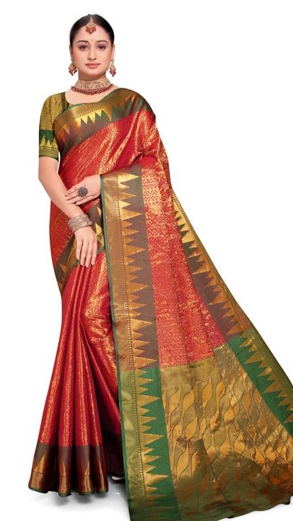 Banarasi silk saree with jacquard blouse