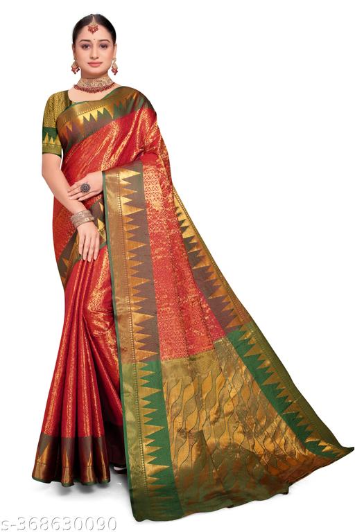 Banarasi silk saree with jacquard blouse - amamestyle