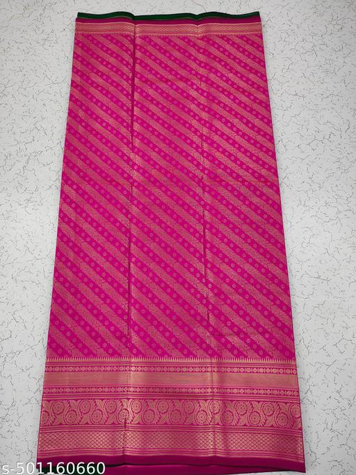 Get This New Arrivals Leheriya Design Brocade Pattu Silk Saree With Contrast Antique Zari Woven Pallu & Blouse Piece - amamestyle