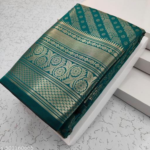 Get This New Arrivals Leheriya Design Brocade Pattu Silk Saree With Contrast Antique Zari Woven Pallu & Blouse Piece - amamestyle