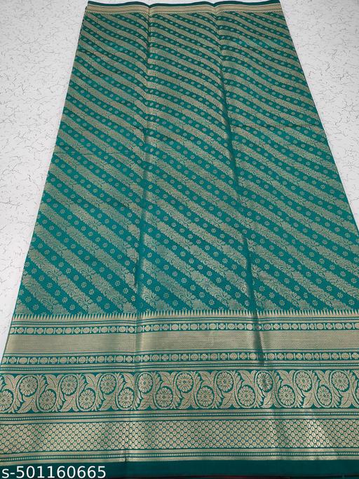 Get This New Arrivals Leheriya Design Brocade Pattu Silk Saree With Contrast Antique Zari Woven Pallu & Blouse Piece - amamestyle
