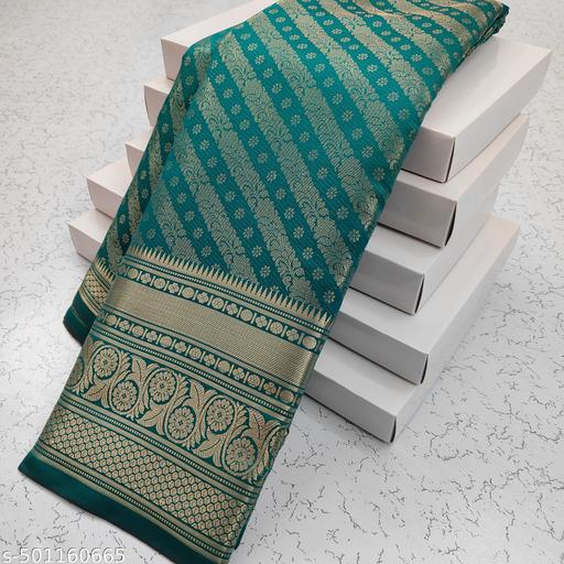 Get This New Arrivals Leheriya Design Brocade Pattu Silk Saree With Contrast Antique Zari Woven Pallu & Blouse Piece - amamestyle