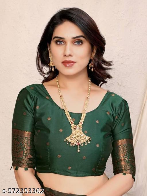 Multi Coloured kanjivaram Silk Saree - amamestyle