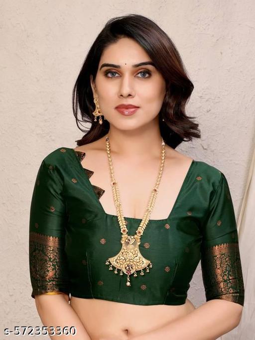 Multi Coloured kanjivaram Silk Saree - amamestyle