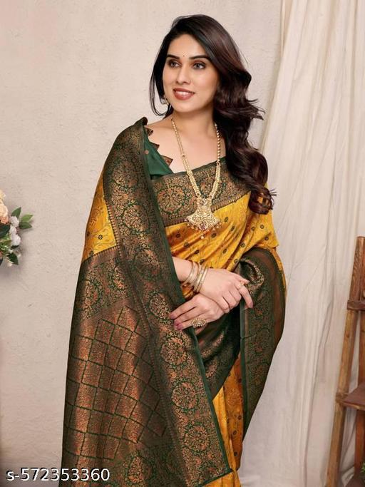 Multi Coloured kanjivaram Silk Saree - amamestyle