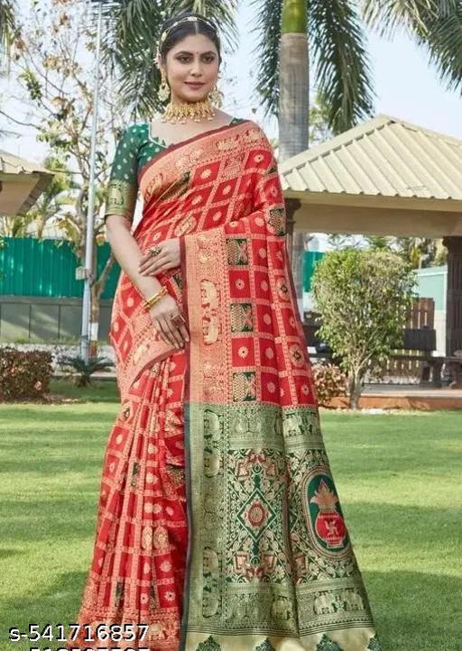 Woven Kanjivaram soft Cotton Saree With Twirling Blouse Piece - amamestyle