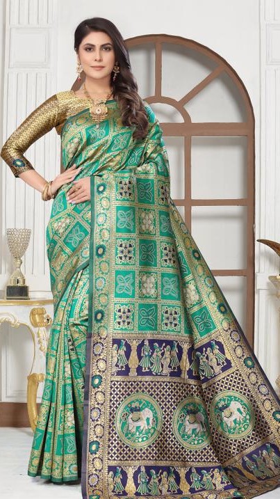 cotton silk jacquard with blouse