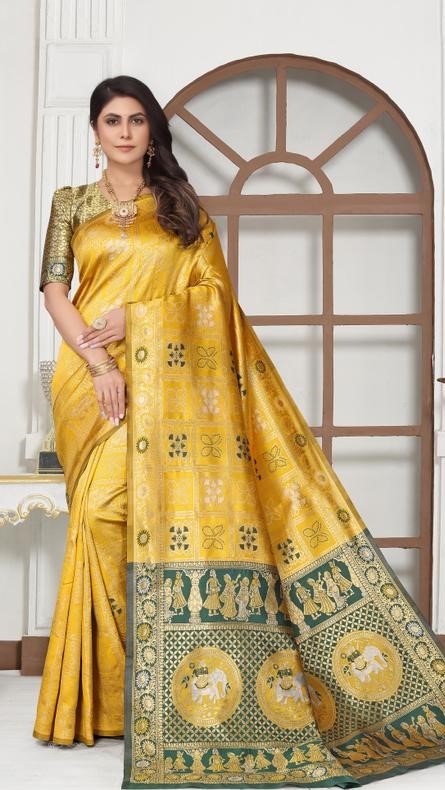 cotton silk jacquard with blouse