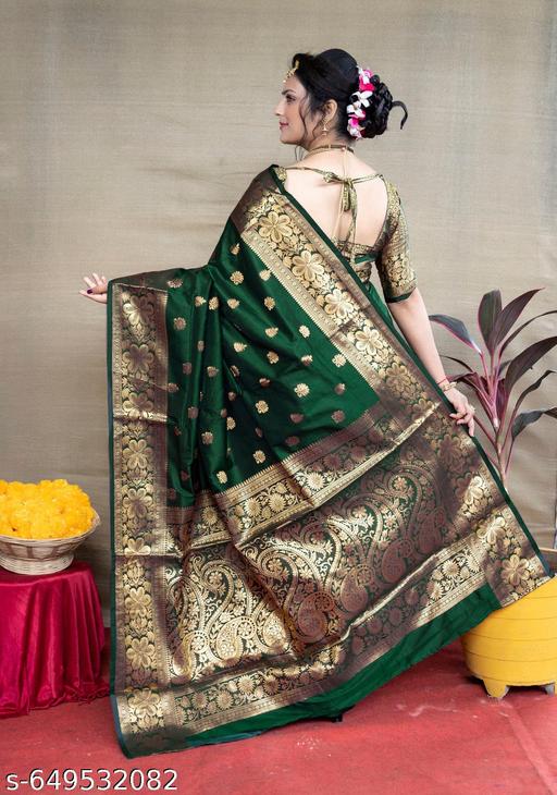 Fancy Banarasi Silk Saree For Women In Affordable Price - amamestyle