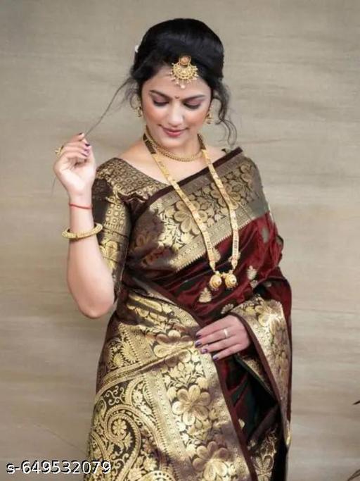 Fancy Banarasi Silk Saree For Women In Affordable Price - amamestyle