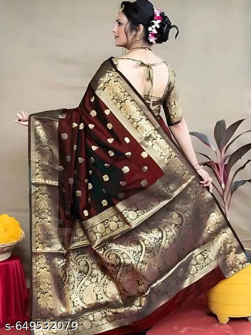 Fancy Banarasi Silk Saree For Women In Affordable Price - amamestyle