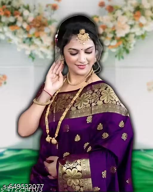 Fancy Banarasi Silk Saree For Women In Affordable Price - amamestyle