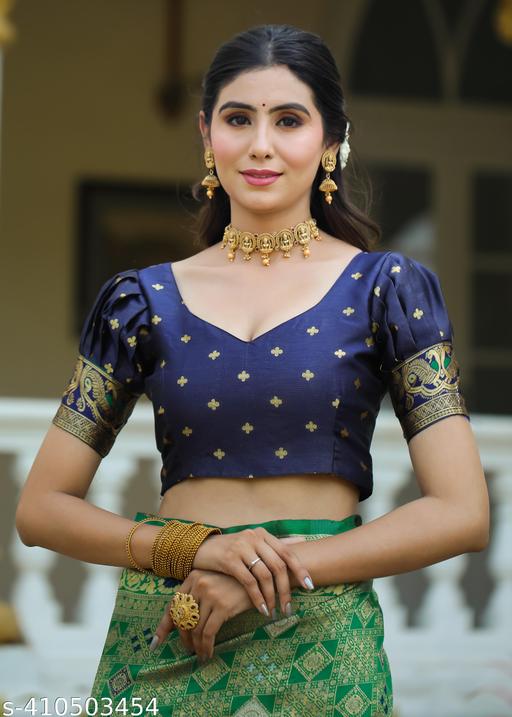 cotton silk jacquard with blouse - amamestyle