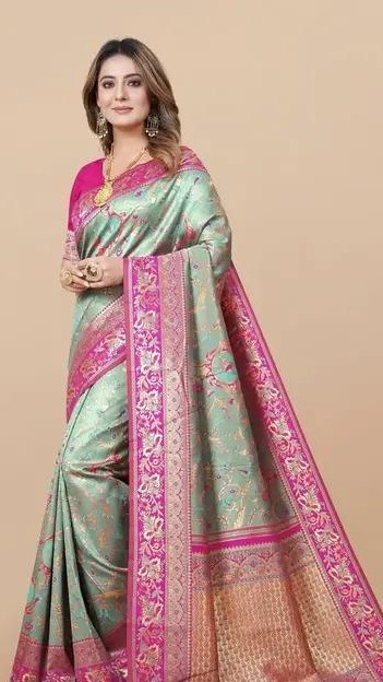 Multi Coloured kanjivaram  Aashtha Silk Saree