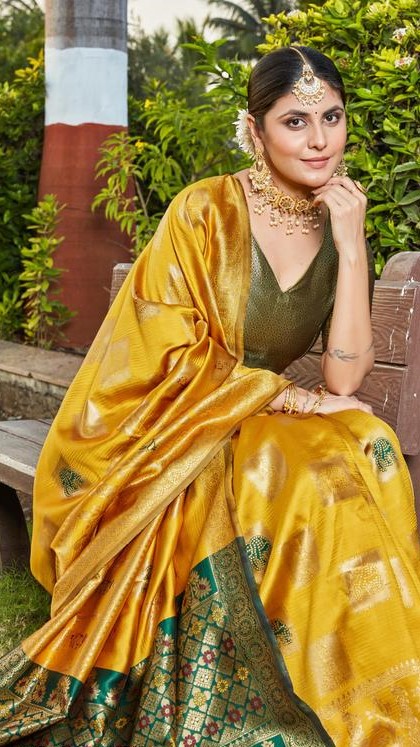 cotton silk jacquard saree with unstitched blouse