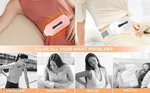 Period Cramp Relief Massager & Heating Pad for Period Cramps Portable Cordless Periods Cramps Relief Machine 3-Temp. & 3-Massage Mode Fast Heating Menstrual Period Pain Relief Device for Women. - Pocketbuy