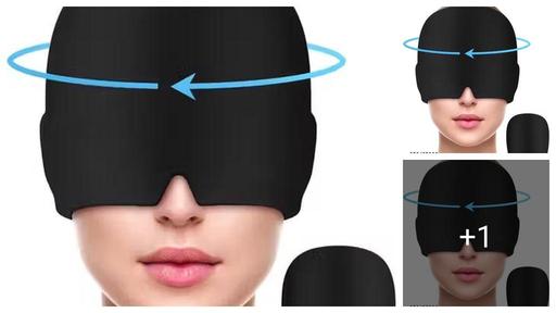  Migraine Relief Cap, Innovative Head Pain Relief Migraine Cap for All the Ages | Migraine Relief Products & Headache Relief Products | Migraine Cap Safe, Effective Compression for Daily Use (Black)