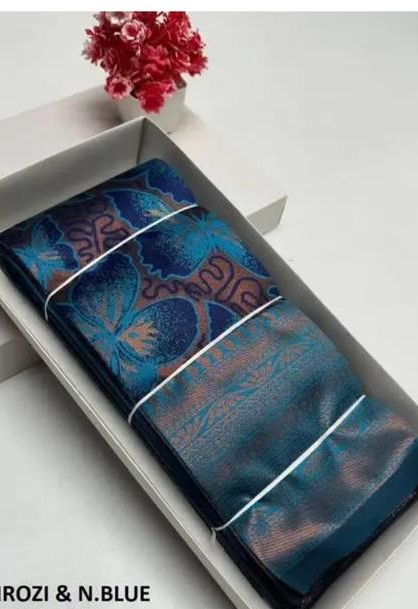 EAUTIFUL RICH PALLU & JACQUARD WORK ON ALL OVER  SAREE WITH BLOUSE PIECE