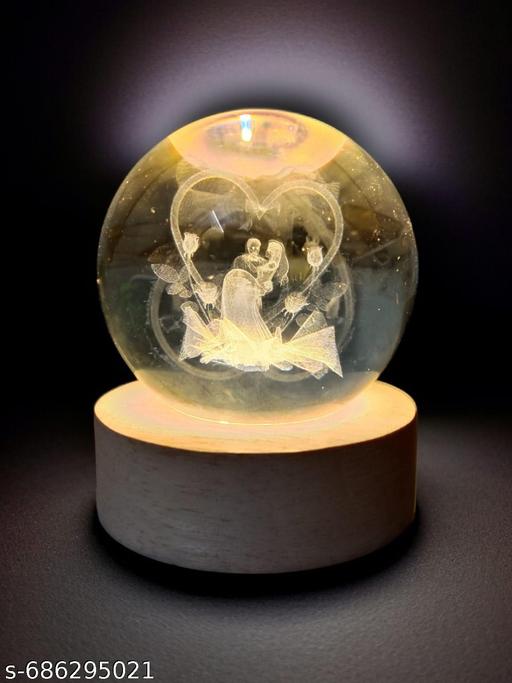 REVIVO Beautiful Couple 3D Crystals Ball Night Valentine's day special - REVIVO