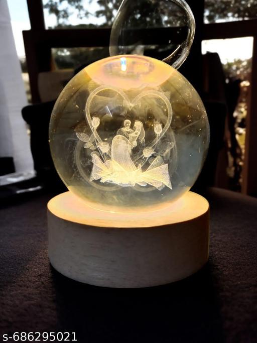 REVIVO Beautiful Couple 3D Crystals Ball Night Valentine's day special - REVIVO