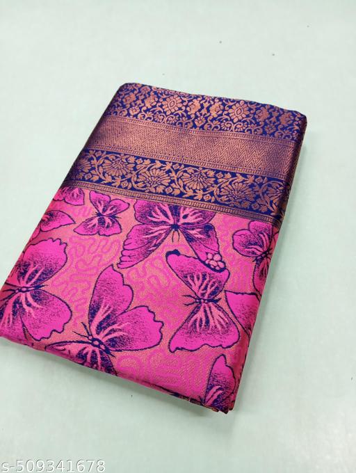 EAUTIFUL RICH PALLU & JACQUARD WORK ON ALL OVER  SAREE WITH BLOUSE PIECE - amamestyle