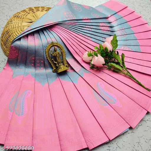 Beautiful Art Silk Jacquard Border Saree With Unstitched Running Blouse For Women Wedding Wear Party - amamestyle