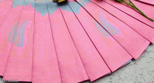 Beautiful Art Silk Jacquard Border Saree With Unstitched Running Blouse For Women Wedding Wear Party - amamestyle