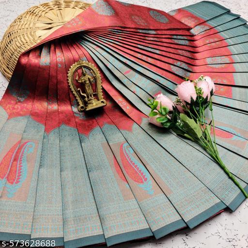 Beautiful Art Silk Jacquard Border Saree With Unstitched Running Blouse For Women Wedding Wear Party - amamestyle