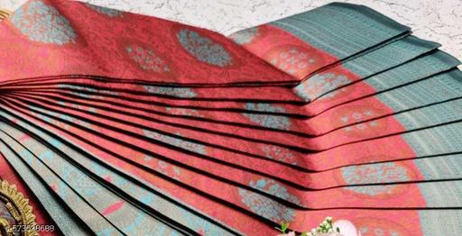 Beautiful Art Silk Jacquard Border Saree With Unstitched Running Blouse For Women Wedding Wear Party - amamestyle