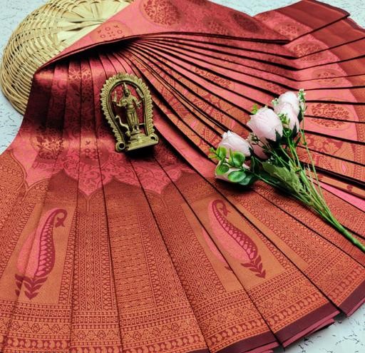 Beautiful Art Silk Jacquard Border Saree With Unstitched Running Blouse For Women Wedding Wear Party