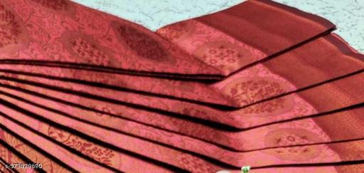 Beautiful Art Silk Jacquard Border Saree With Unstitched Running Blouse For Women Wedding Wear Party - amamestyle