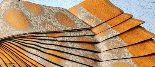 Beautiful Art Silk Jacquard Border Saree With Unstitched Running Blouse For Women Wedding Wear Party - amamestyle