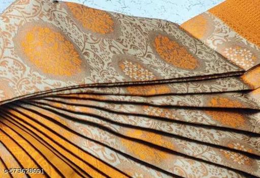 Beautiful Art Silk Jacquard Border Saree With Unstitched Running Blouse For Women Wedding Wear Party - amamestyle