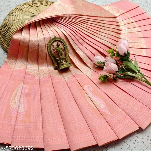 Beautiful Art Silk Jacquard Border Saree With Unstitched Running Blouse For Women Wedding Wear Party - amamestyle